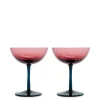 Champagne Coupe Set of 2Viola in Glass