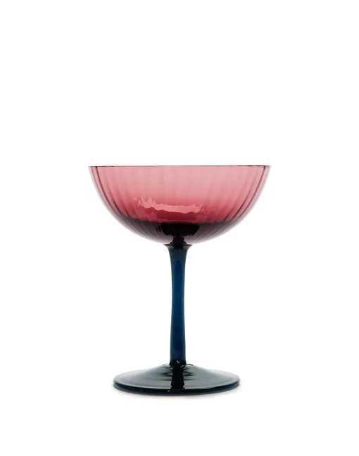Champagne Coupe Set of 2Viola in Glass