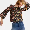 Charming TopBotticelli Black in Silk Twill