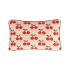 Cherry Knitted CushionOff White in Wool