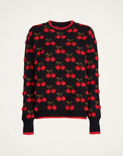 Cherry SweaterBlack / Red in Wool