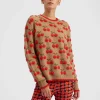 Cherry SweaterCamel/Red in Wool