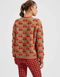 Cherry SweaterCamel/Red in Wool
