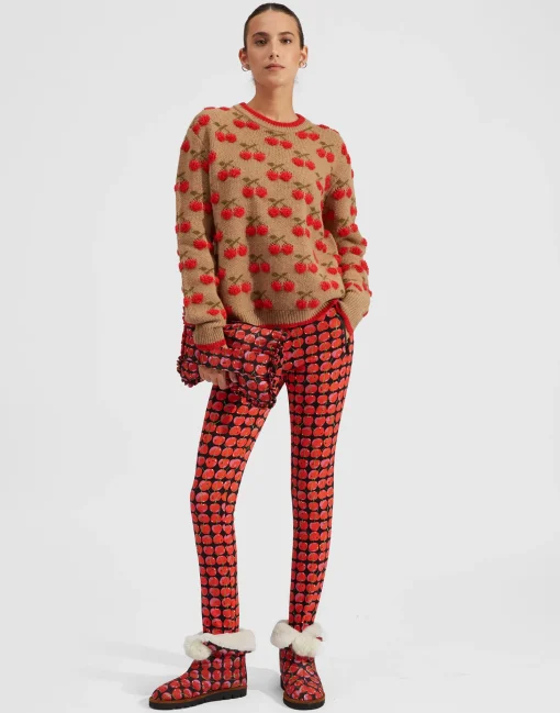 Cherry SweaterCamel/Red in Wool