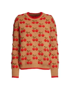 Cherry SweaterCamel/Red in Wool