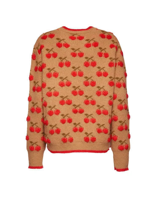 Cherry SweaterCamel/Red in Wool