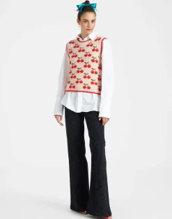 Cherry VestOff White in Wool