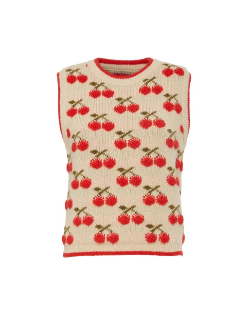 Cherry VestOff White in Wool