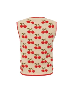 Cherry VestOff White in Wool