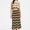 Chevron SkirtSolid Camouflage in Knit Chevron