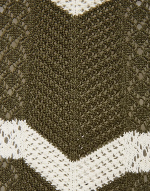 Chevron SkirtSolid Camouflage in Knit Chevron