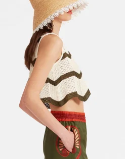 Chevron TopSolid Camouflage in Knit Chevron