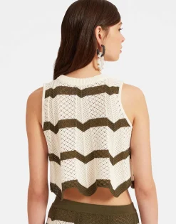 Chevron TopSolid Camouflage in Knit Chevron