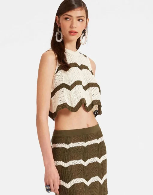 Chevron TopSolid Camouflage in Knit Chevron