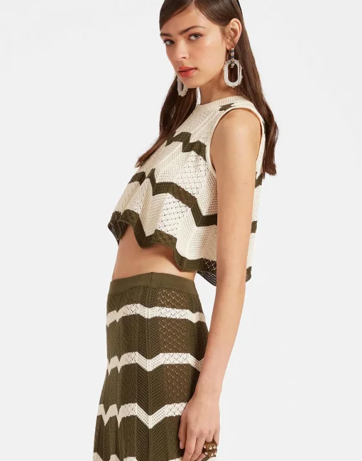 Chevron TopSolid Camouflage in Knit Chevron