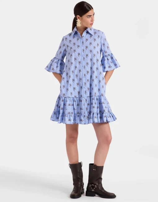 Choux DressGryphos Light Blue in Cotton Poplin