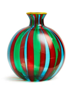 Ciccio Vase (Smooth)Arancio/Verde/Acquamare in Glass