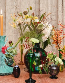 Ciccio Vase (Smooth)Arancio/Verde/Acquamare in Glass