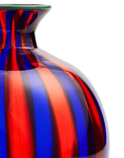 Ciccio Vase (Smooth)Blu/Rosso in Glass