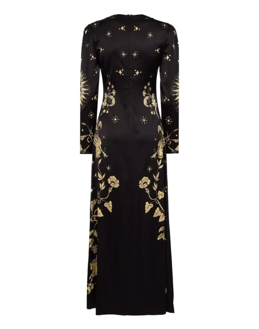 Clingy Swing DressBoboli Placée Black in Stretch Satin