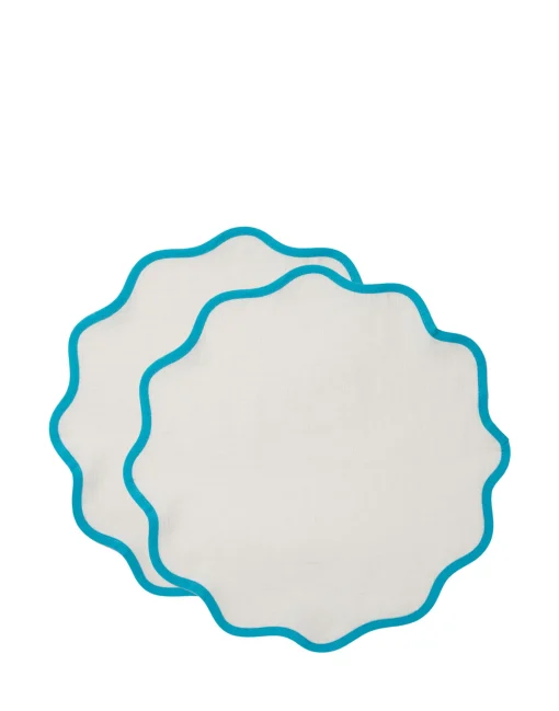Cloud Placemat Set of 2Light Blue in Cotton