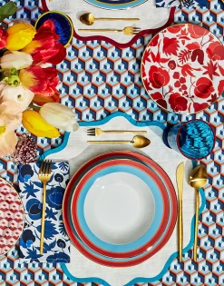 Cloud Placemat Set of 2Light Blue in Cotton