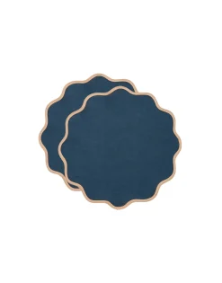 Cloud Placemat Set Of 2Rainbow Navy in Linen