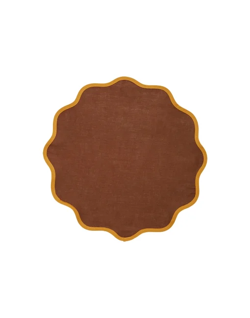 Cloud Placemat Set Of 2Rainbow Chocolate in Linen