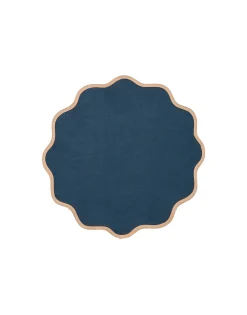 Cloud Placemat Set Of 2Rainbow Navy in Linen