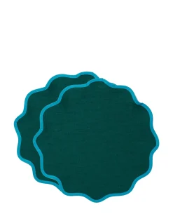 Cloud Placemat Set of 2Tinta Unita Verde in Cotton