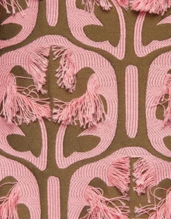 Column DressGrove Kaki/Pink in Jacquard