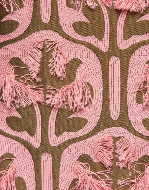 Column DressGrove Kaki/Pink in Jacquard