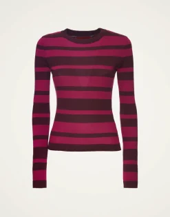 Crew TopSolid Fuchsia in Cotton Cashmere