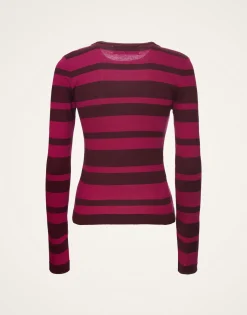 Crew TopSolid Fuchsia in Cotton Cashmere
