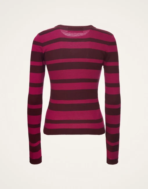 Crew TopSolid Fuchsia in Cotton Cashmere