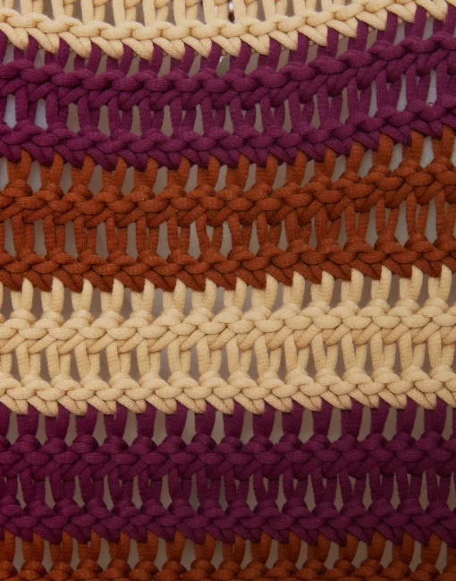 Crop SweaterMulticolor Ivory in Cable Chain