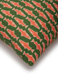 Cushion (45X45)Como Fish Green in Cotton Honan