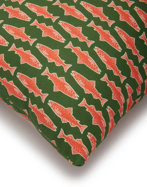 Cushion (45X45)Como Fish Green in Cotton Honan
