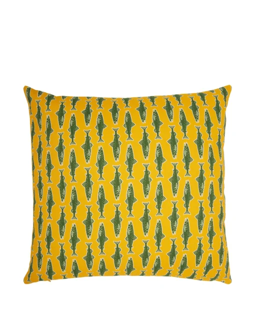 Cushion (45X45)Como Fish Yellow in Cotton Honan