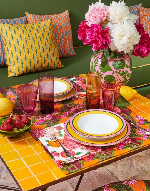 Cushion (45X45)Como Fish Yellow in Cotton Honan