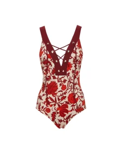 Daiquiri SuitDragonflower Mini Red in Lycra