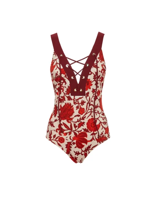 Daiquiri SuitDragonflower Mini Red in Lycra