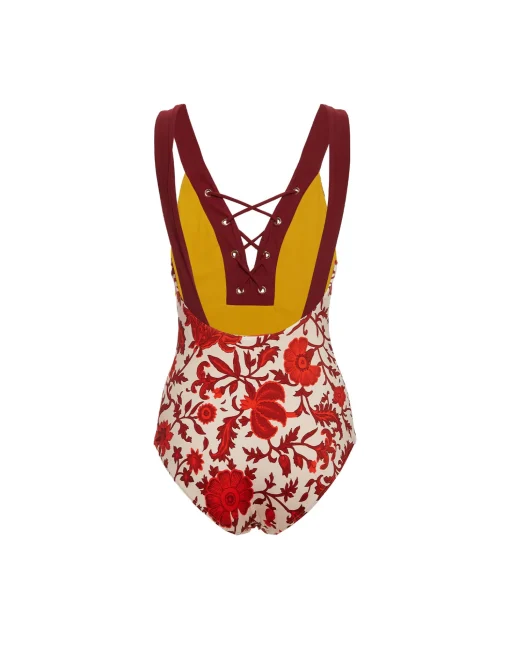 Daiquiri SuitDragonflower Mini Red in Lycra
