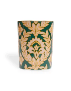 Decorative CupGreen Garland in Porcelain