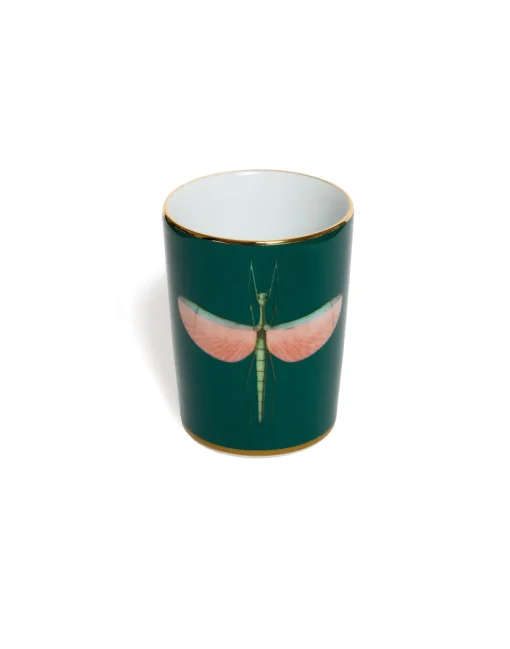 Decorative CupLibellula Green in Porcelain