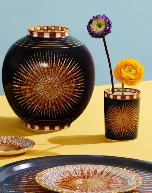 Decorative CupSunrays Midnight in Porcelain