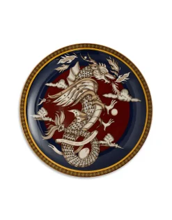 Decorative PlateThe Dragon Midnight Blue in Porcelain