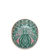 Dessert Plate Set of 2Big Pineapple Fuxia in Porcelain
