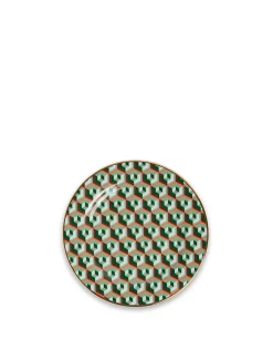 Dessert Plate Set of 2Cubi Verde in Porcelain
