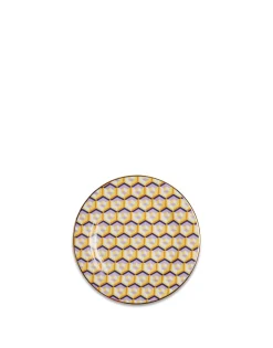 Dessert Plate Set of 2Cubi Giallo in Porcelain